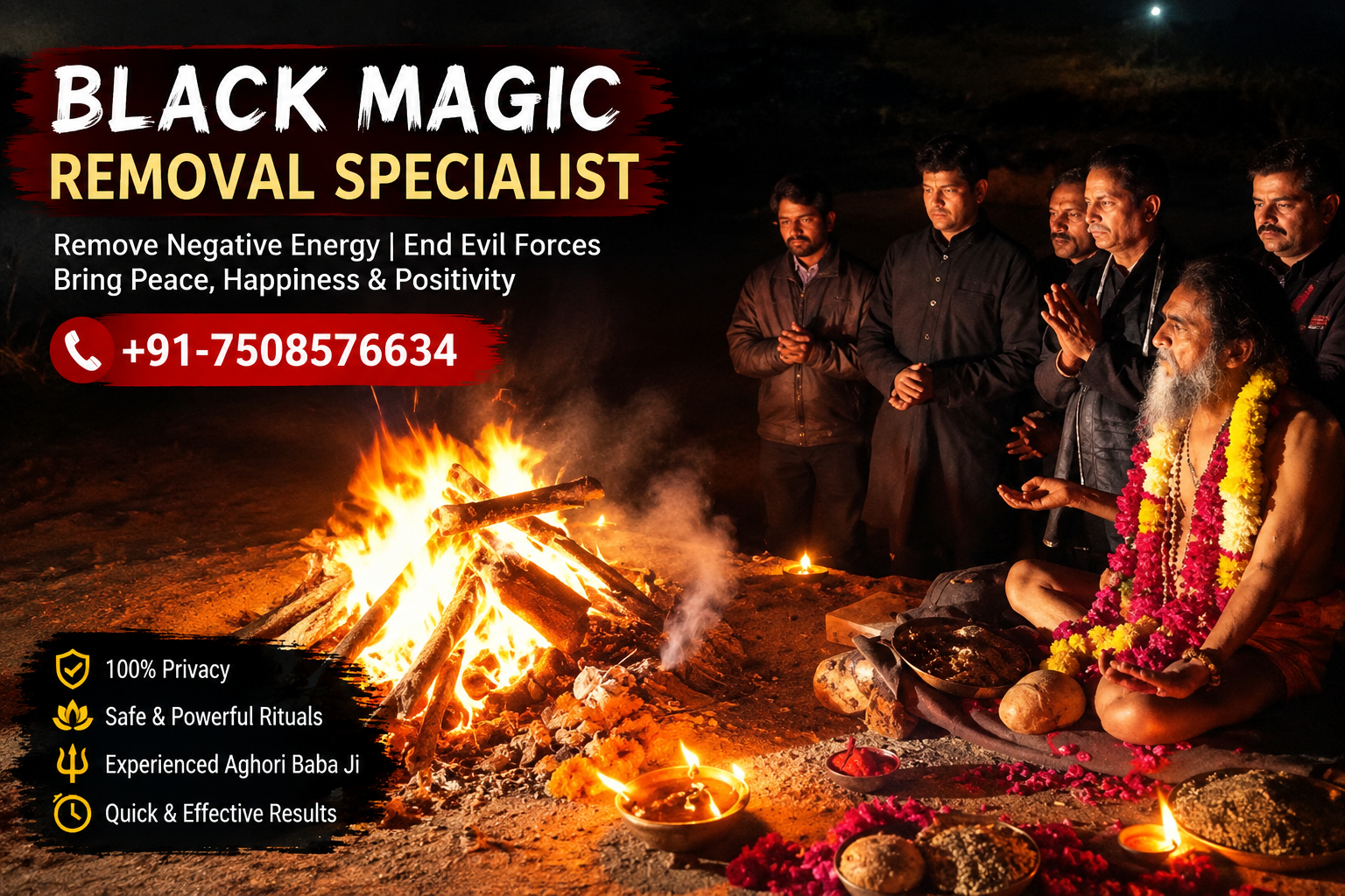 Black Magic Removal Specialist Astrologer Guru Ji +91-7508576634